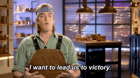 Man saying, "I want to lead us to victory."