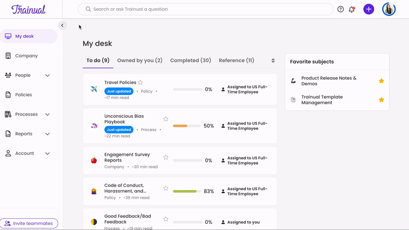 How to use Ai-powered search in Trainual