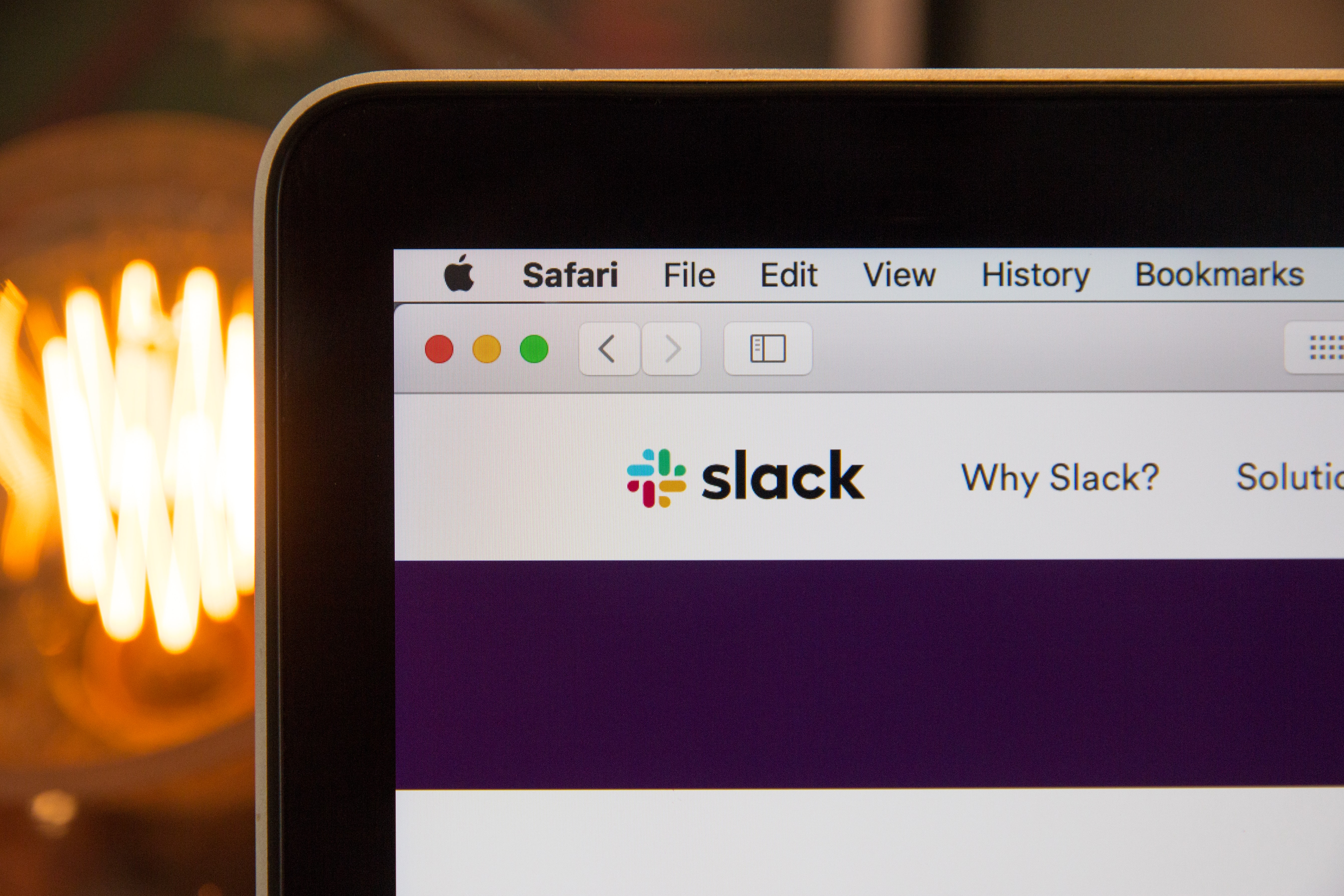 Computer screen featuring Slack.