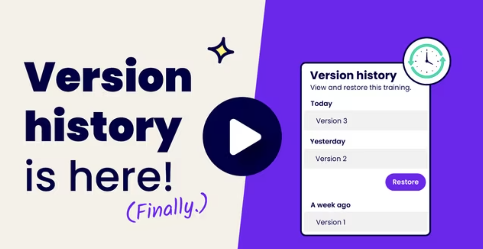 Version history is here!