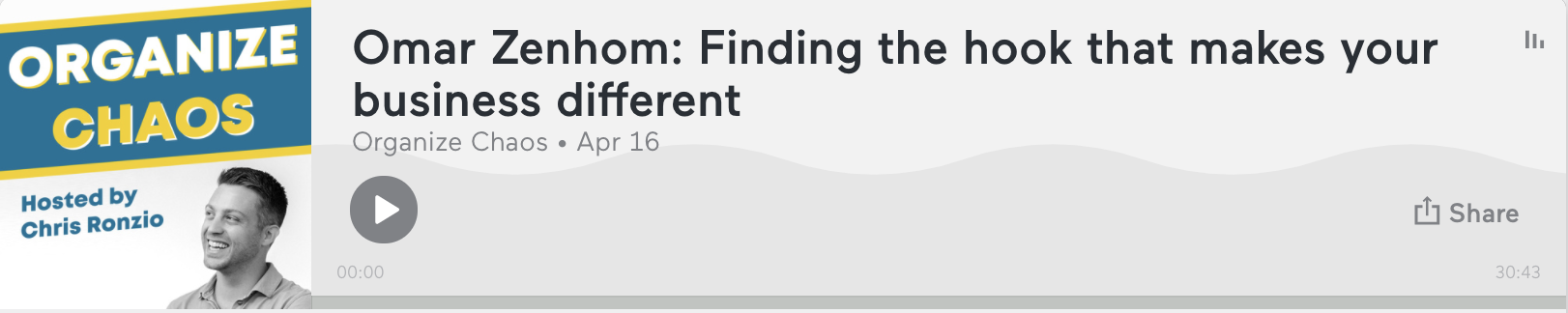 The newest Organize Chaos episode with Omar Zenhom