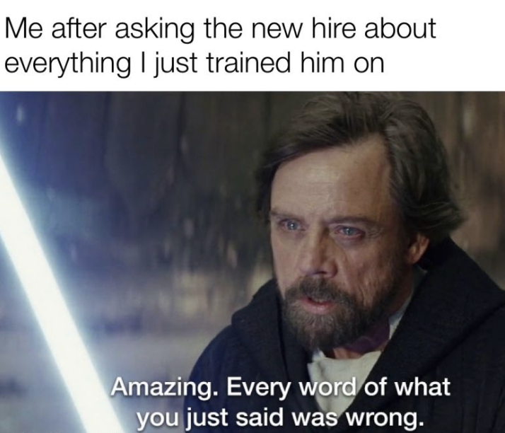 New hire forgetting everything