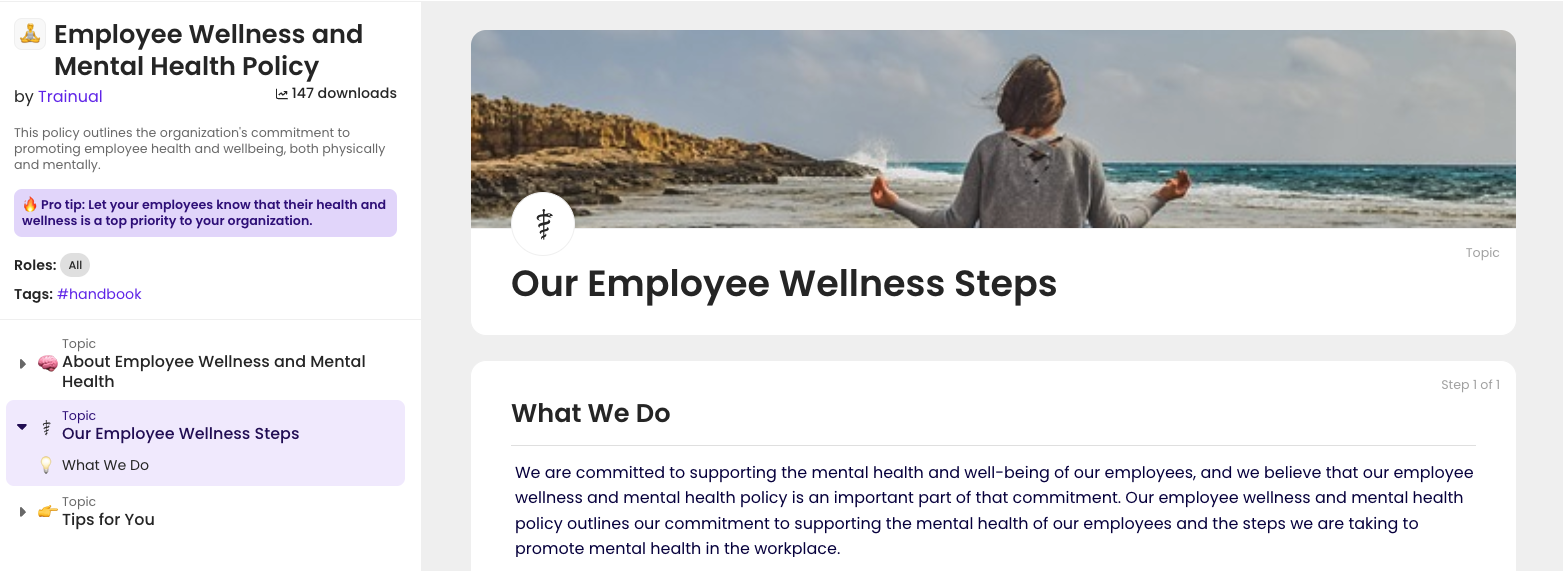Employee Wellness and Mental Health Policy